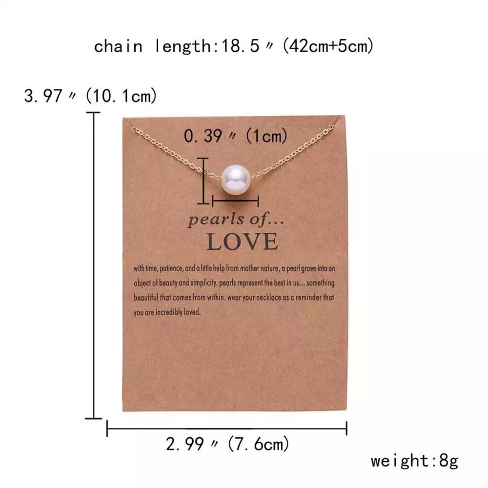 ‼️3/$30 Boho Pearls of Love Gold Pearl Necklace - Picture 2 of 3